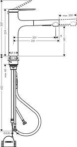 Смеситель для кухни с выдвижным изливом Hansgrohe Zesis M33 160 2jet sBox lite под сталь 74804800 Смеситель для кухни с выдвижным изливом Hansgrohe Zesis M33 160 2jet sBox lite под сталь 74804800, 2