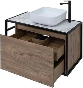 Тумба-умывальник подвесная Aquanet Nova Lite LOFT 90 R дуб рустикальный 00261659+ Тумба-умывальник подвесная Aquanet Nova Lite LOFT 90 R дуб рустикальный 00261659+, 5