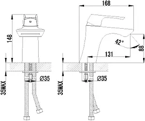 Смеситель для раковины Lemark Unit хром LM4546C Смеситель для раковины Lemark Unit хром LM4546C, 2