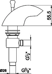 Смеситель на борт ванны на 3 отверстия Timo Standart-TugelaY хром 3020 Смеситель на борт ванны на 3 отверстия Timo Standart-TugelaY хром 3020, 4