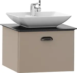 Тумба-умывальник подвесная ISVEA Bei 60 норка/чёрный 21BES164055I+10SY50052SV Тумба-умывальник подвесная ISVEA Bei 60 норка/чёрный 21BES164055I+10SY50052SV, 1