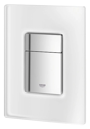 Клавиша смыва для унитаза Grohe Skate Cosmopolitan Glass 38845MF0 кнопки/хром глянцевый, панель/стекло белый Клавиша смыва для унитаза Grohe Skate Cosmopolitan Glass 38845MF0 кнопки/хром глянцевый, панель/стекло белый