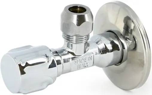 Вентиль регулирующий угловой ½"н x ⅜"н x 10ц хром Uni-fitt 186M2500
