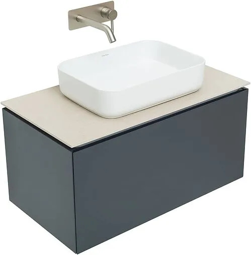 Тумба-умывальник подвесная Allen Brau Infinity 85 антрацит 1.21002.AM+