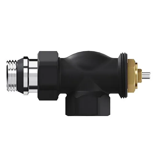 Комплект вентилей терморегулирующих осевых ½&quot; в/н Royal Thermo Design черный RATVDO11212BL