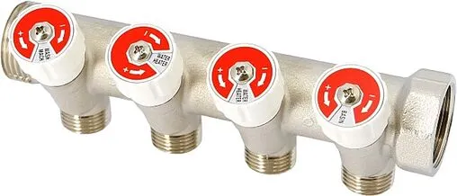 Коллектор регулирующий проходной 4 отвода 1&quot;в/н x ½&quot;к Uni-fitt 404N4240