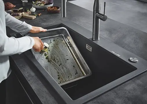 Мойка кухонная Grohe K700-78 черный гранит 31652AP0