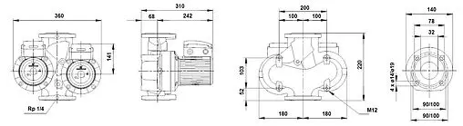 Насос циркуляционный Grundfos UPSD 32-60 F 96401792