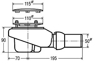 Сифон для душевого поддона Viega Tempoplex Plus 6960 хром 578916 Сифон для душевого поддона Viega Tempoplex Plus 6960 хром 578916, 2