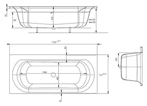 Ванна акриловая Jacob Delafon Elise 170x75 E60279RU-01, 4