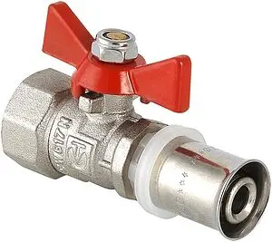 Кран шаровый с переходом на мп трубу 16мм x ½&quot;в Valtec VT.242.N.1604, 1