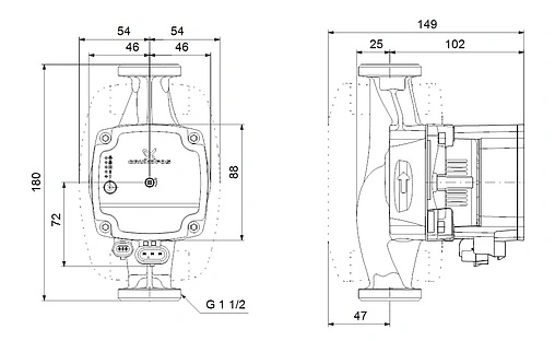 Насос циркуляционный Grundfos Alpha1 L 25-40 180 99199611