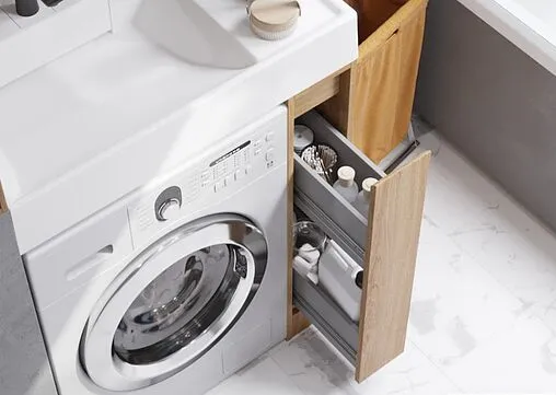 Тумба под умывальник напольная без фасада Aquaton Лондри 20 дуб сантана 1A267101LH0C0