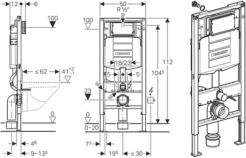 Комплект 5 в 1 Geberit iCon №2 500.300.01.I с кнопкой Sigma 30 115.883.01.1 белый глянцевый Комплект 5 в 1 Geberit iCon №2 500.300.01.I с кнопкой Sigma 30 115.883.01.1 белый глянцевый