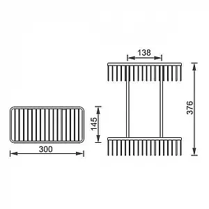 Полка Aquanet хром 8147 Полка Aquanet хром 8147, 2