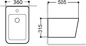 Биде подвесное Aquanet Tavr 2.0 белый Tavr 2.0 B2, 2