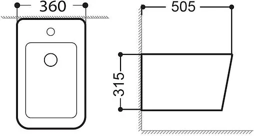 Биде подвесное Aquanet Tavr 2.0 белый Tavr 2.0 B2