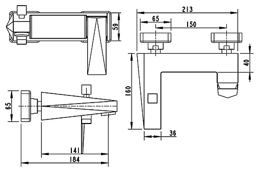 Смеситель для ванны Bravat Iceberg хром F676110C-01
