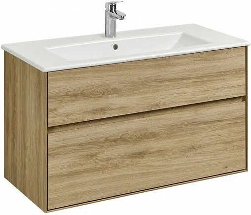 Тумба под умывальник подвесная Aquaton Либерти 100 дуб эльвезия 1A279601LYC70