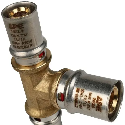 Тройник пресс редукционный 16мм x 20мм x 16мм APE AP131 16x20x16