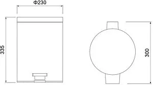 Ведро для мусора Aquatek чёрный матовый AQ4992MB, 2