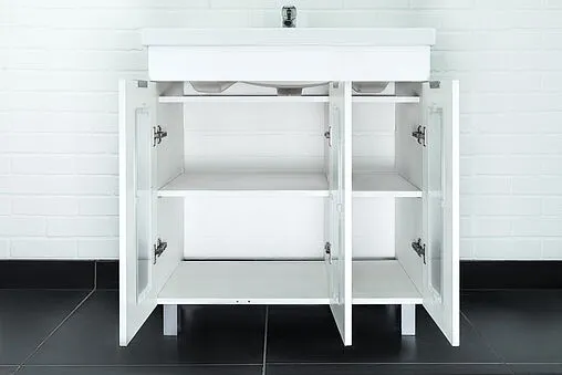 Тумба под умывальник напольный Айсберг Миранда 80/Maria 80 белый DA1803T