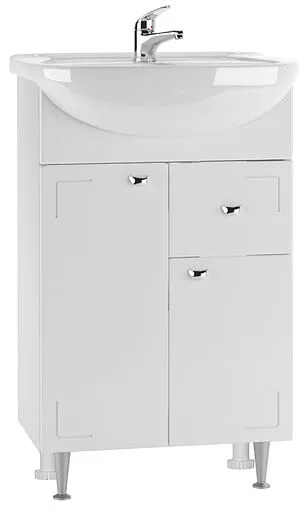 Тумба под умывальник напольная Айсберг Классик 55 белый DA1019T