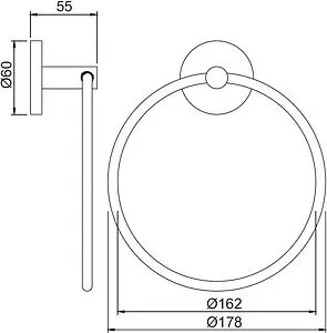 Полотенцедержатель Jaquar Continental хром ACN-CHR-1121BN, 2