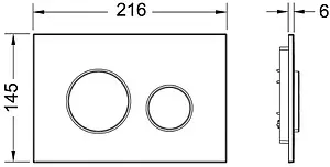 Комплект 6 в 1 TECE V04 K440921.WC1 с кнопкой TECEloop 9240921 хром глянцевый, 2