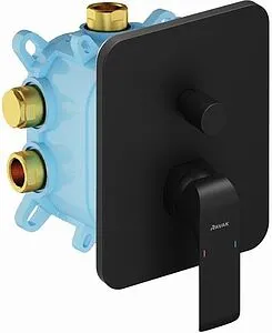 Смеситель для ванны скрытого монтажа Ravak Flat чёрный матовый X070179, 3