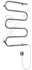 Полотенцесушитель электрический Ш-образный Terminus Электро 25 ПСЭ Ш 600х800 полированная сталь 4620768883972, 2