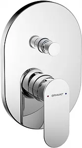 Смеситель для ванны скрытого монтажа Bravat Gina хром PB865104CP-2, 1