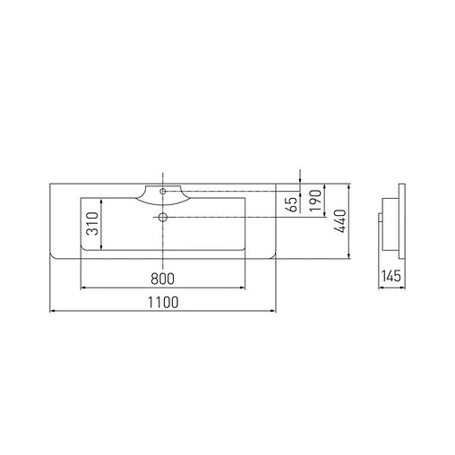 Раковина Aquaton Сиена М 110 белый 1A70633KSN010