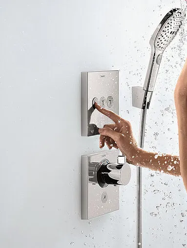 Термостат с отдельным выводом для ручного душа Hansgrohe ShowerSelect Highflow хром 15761000 Термостат с отдельным выводом для ручного душа Hansgrohe ShowerSelect Highflow хром 15761000