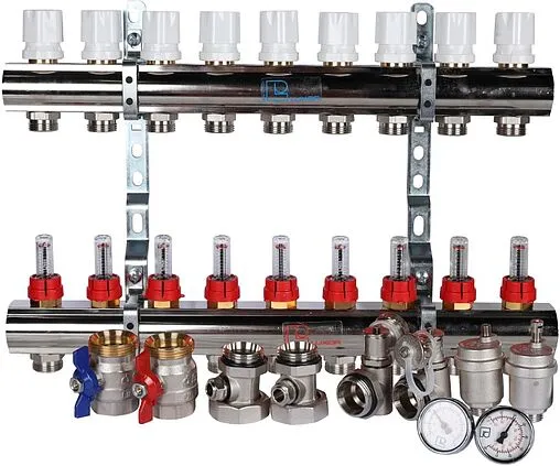 Группа коллекторная с расходомерами 8 отводов 1&quot;в/в x ¾&quot;ек Luxor CD 473M/8 15652708MN