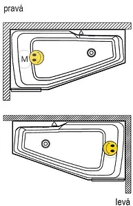 Ванна акриловая Riho Space 160x75 L B112001005, 4