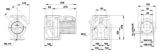 Насос циркуляционный Grundfos UPS 40-180 F 96401977