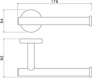 Держатель туалетной бумаги Aquatek Оберон чёрный матовый AQ4208MB, 2