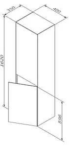 Шкаф-пенал подвесной Am.Pm Inspire 2.0 белый M50ACHX0406WM Шкаф-пенал подвесной Am.Pm Inspire 2.0 белый M50ACHX0406WM, 2