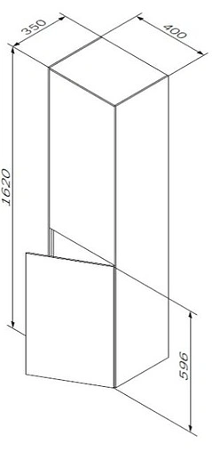Шкаф-пенал подвесной Am.Pm Inspire 2.0 белый M50ACHX0406WM