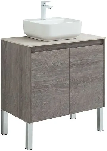 Тумба-умывальник Aquanet Nova Lite 75 дуб рошелье 00298851+00242338