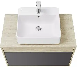 Тумба-умывальник подвесная Aquaton Лофт Урбан 80 графит/орегон 1A2476K1LQX60, 4