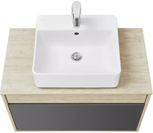 Тумба-умывальник подвесная Aquaton Лофт Урбан 80 графит/орегон 1A2476K1LQX60