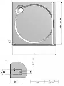 Душевое ограждение 1200мм прозрачное стекло Roltechnik Exclusive Line ECWALK/1200 black elox 585-1200000-05-02, 2