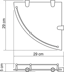 Полка Wasserkraft хром 544 Полка Wasserkraft хром 544, 3