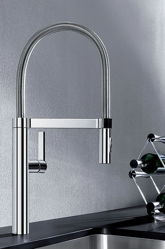 Смеситель для кухни с выдвижным изливом Blanco Culina-S нержавеющая сталь 517598