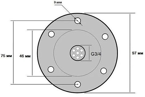 Фланец для гидроаккумулятора ¾&quot;н / Ø=90мм Impero