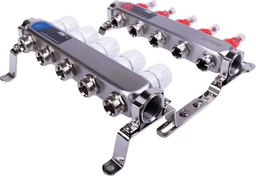 Группа коллекторная с расходомерами 5 отводов 1&quot;в/в x ¾&quot;ек FDV S1101A-1/5