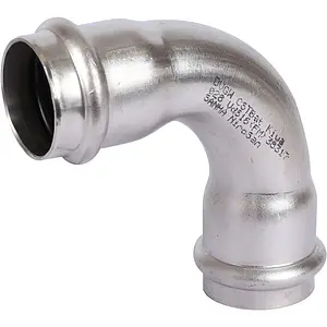 Уголок пресс двухраструбный 28мм угол 90° Sanha NiroSan 9002A 69002A28 Уголок пресс двухраструбный 28мм угол 90° Sanha NiroSan 9002A 69002A28, 1