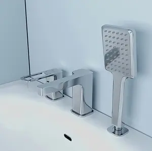 Смеситель на борт ванны на 3 отверстия IDDIS Slide хром SLISB30i07, 4